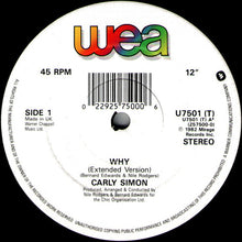Afbeelding in Gallery-weergave laden, Carly Simon ‎– Why (Extended Version)
